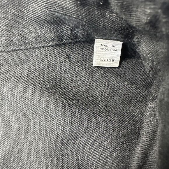 Buck Mason Shirt Mens Large Black Short Sleeve Button Up Pocket Collared Casual - Picture 5 of 10